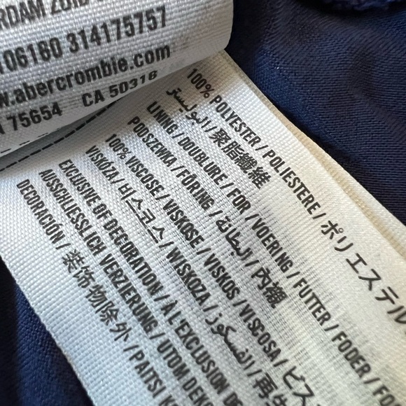 HOLLISTER Blue Floral Print Spaghetti Strap Mini Short Dress S - Picture 9 of 9